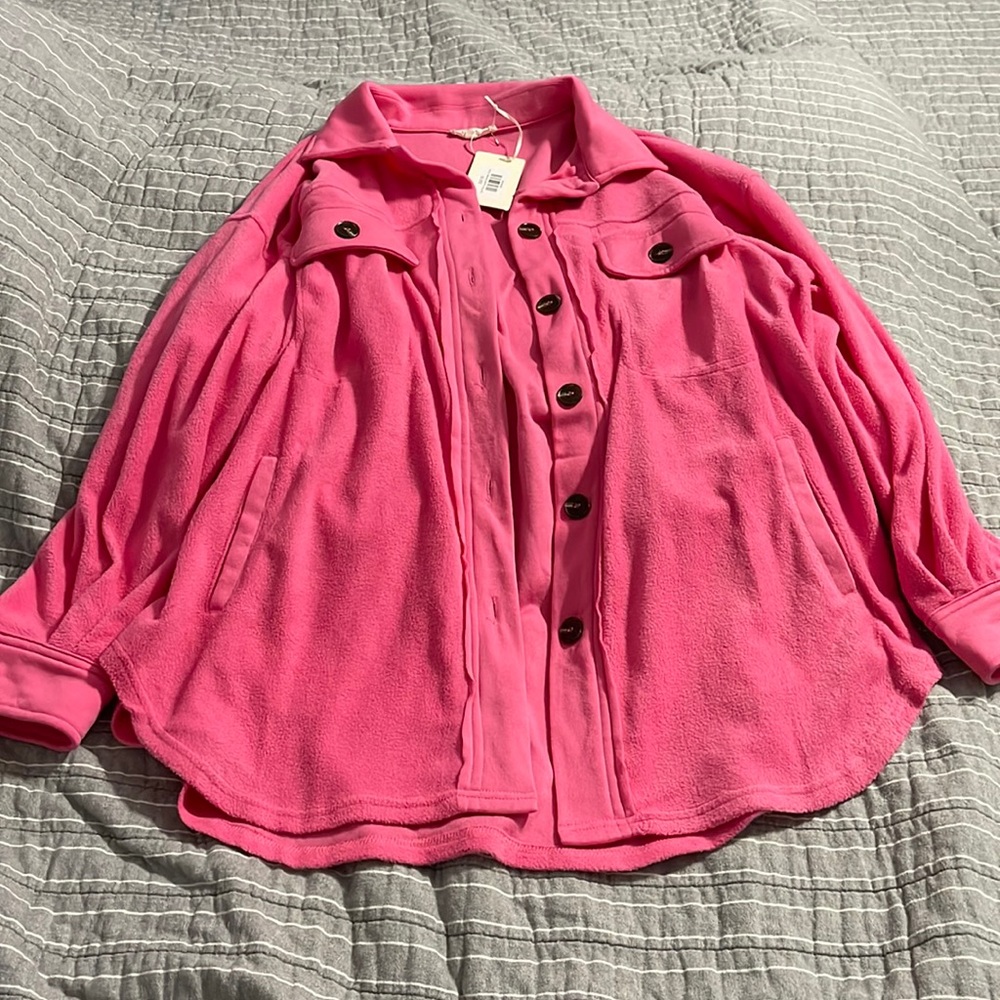 Brand new with tags Bright pink oversized Shacket
